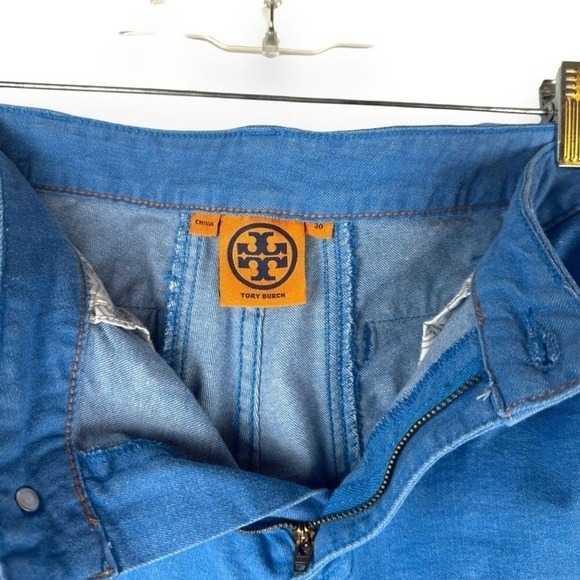 Tory Burch Bootcut Jeans Womens Size 30 Blue Stretch Denim Quiet Luxury Designer - Picture 6 of 13